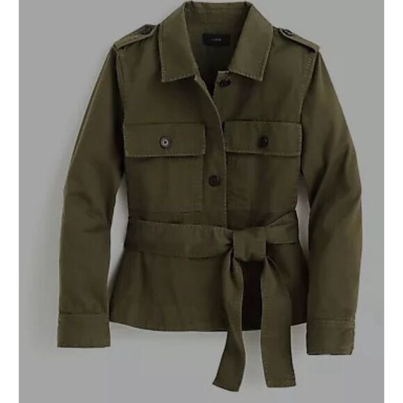 ✨J.Crew Green Cropped Fatigue Utility Sz Small Jacket✨ - Picture 5 of 9
